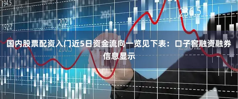 国内股票配资入门近5日资金流向一览见下表：口子窖融资融券信息显示